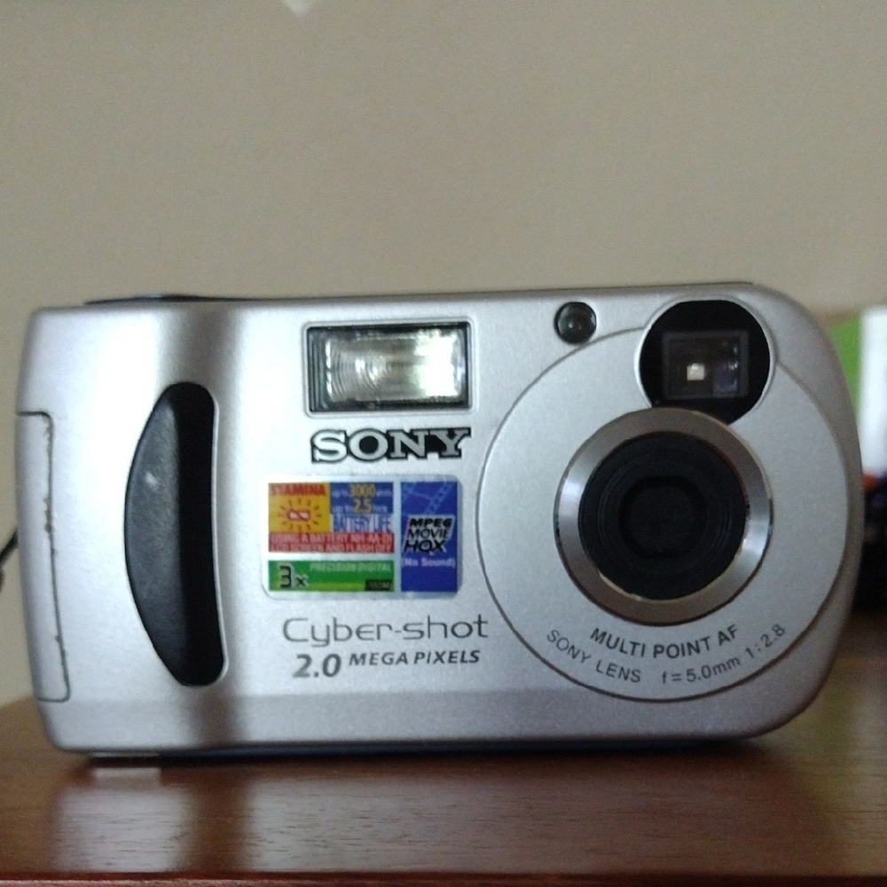 Sony Silver Cyber-shot Digital Camera 3.2 MP - Not Working